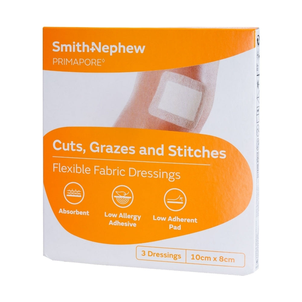 SMITH & NEPHEW PRIMAPORE 10CM X 8CM 3S