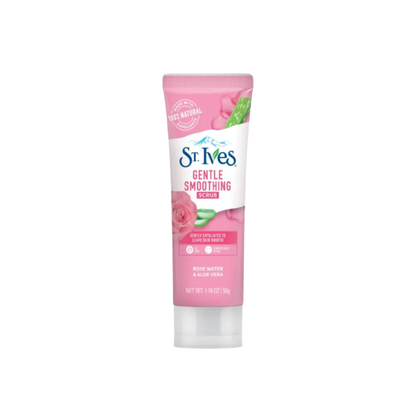 ST IVES GENTLE SMOOTHING ROSE WATER & ALOE VERA SCRUB 50G