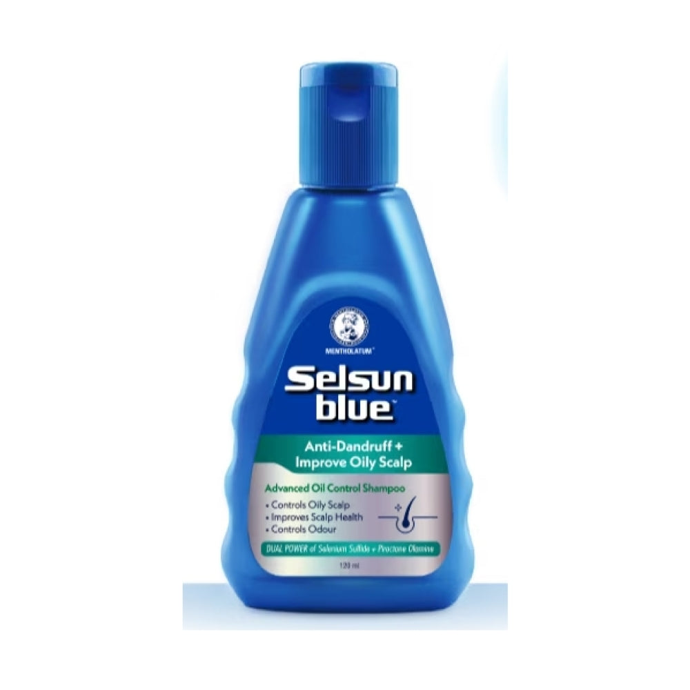SELSUN BLUE ADVANCED OIL CONTROL ANTI- DANDRUFF & SCALP CARE SHAMPOO 120ML