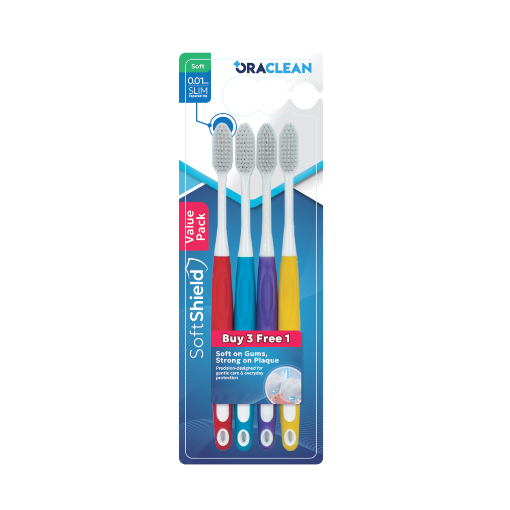 ORACLEAN SOFTSHIELD TOOTHBRUSH VALUE PACK 3S+1S