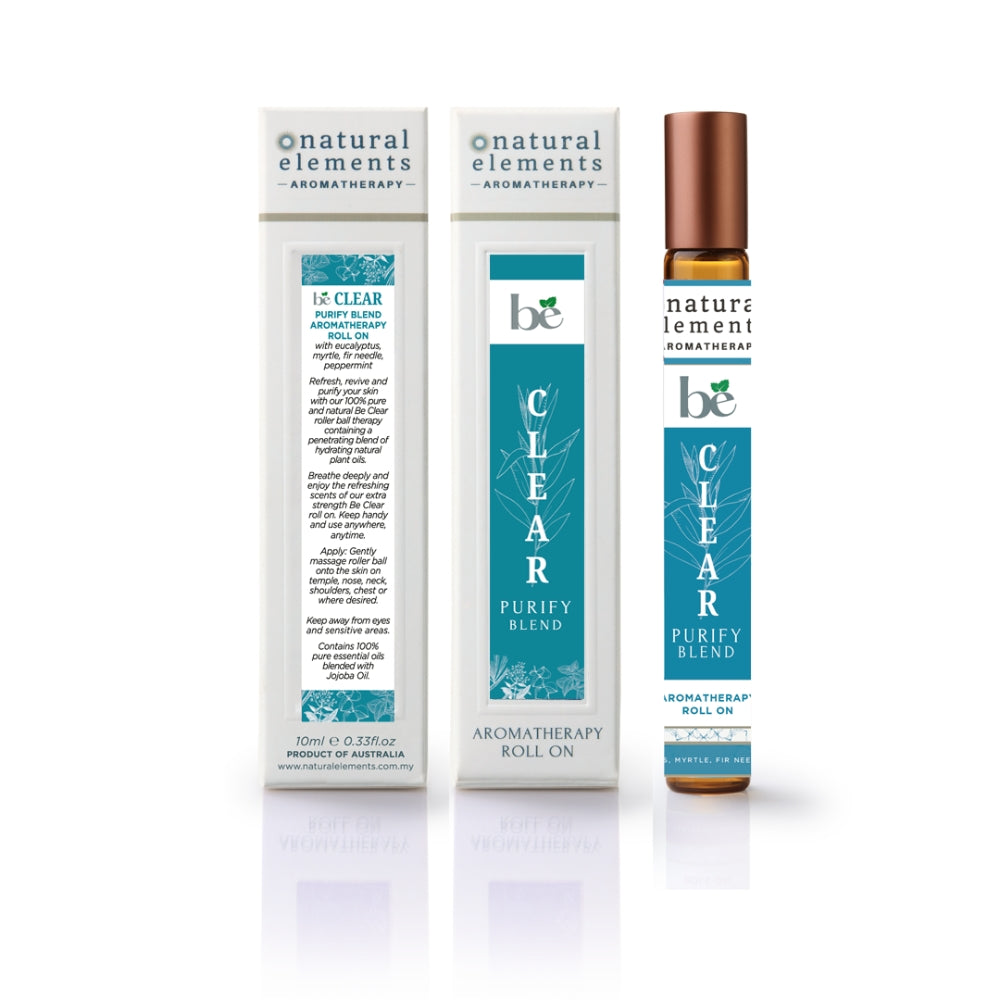 NATURAL ELEMENTS AROMATHERAPHY BE CLEAR PURIFY BLEND ROLL ON 10ML