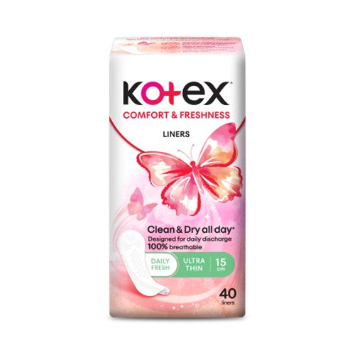 KOTEX PANTYLINER COMFORT & FRESHNESS ULTRA THIN 40S