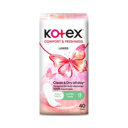 KOTEX PANTYLINER COMFORT & FRESHNESS ULTRA THIN 40S
