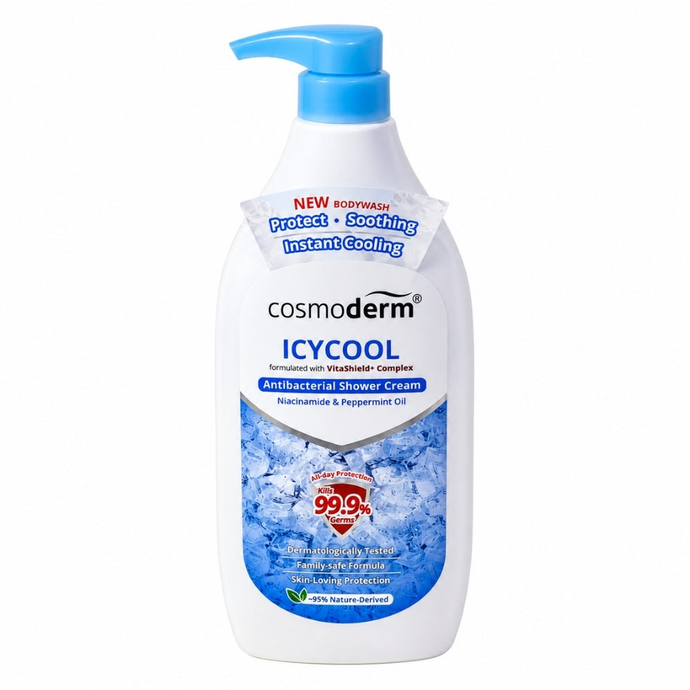 COSMODERM ICYCOOL ANTIBACTERIAL SHOWER CREAM 950ML