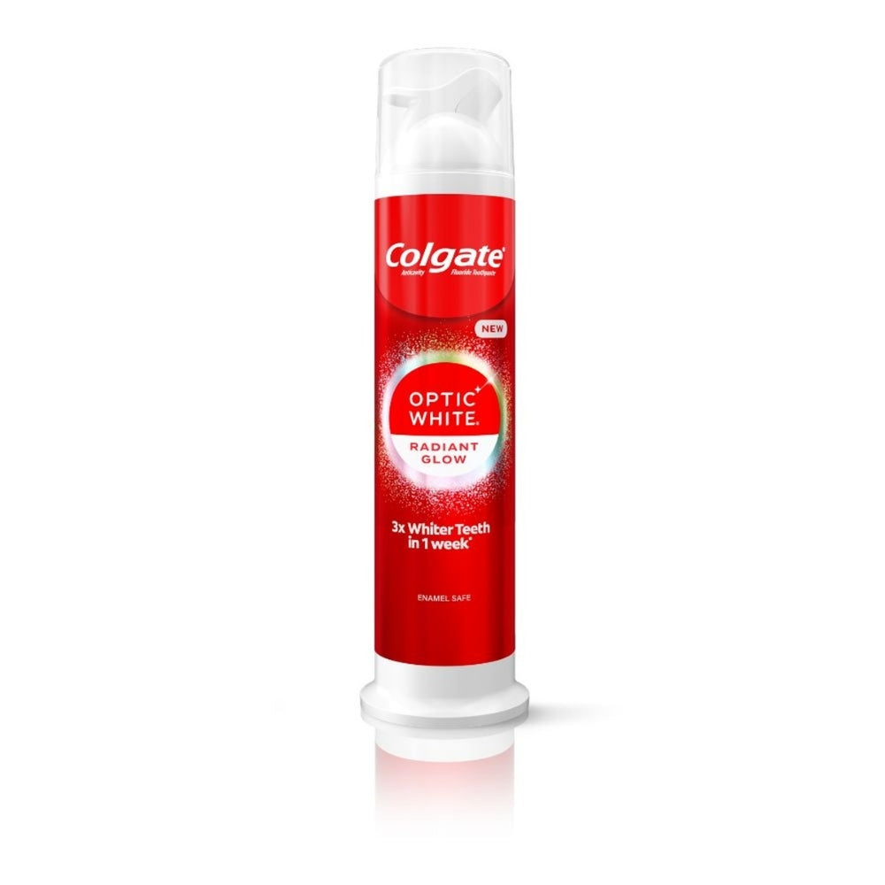 COLGATE TOOTHPASE OPTIC WHITE RADIANT GLOW PUMP 130G