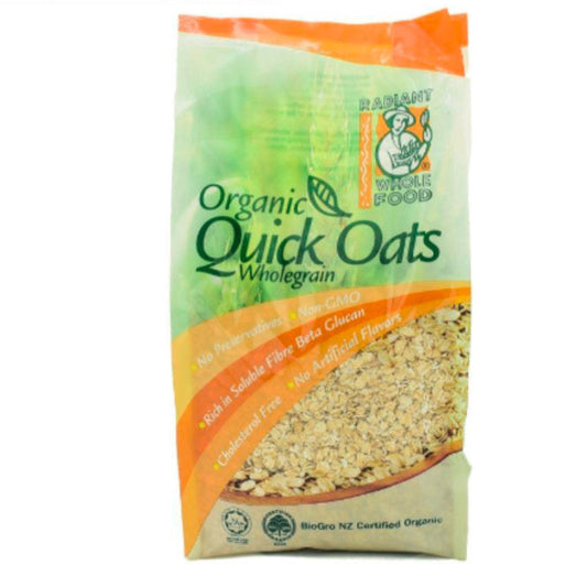 RADIANT ORGANIC QUICK OATS 500G