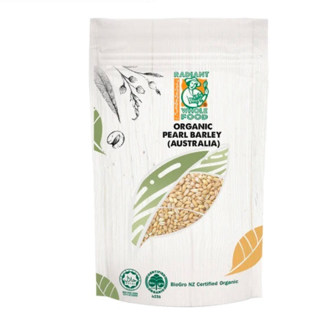RADIANT ORGANIC PEARL BARLEY 500G