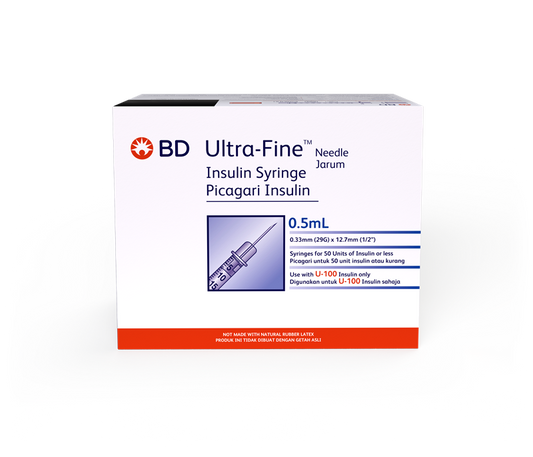 BD ULTRA FINE SYRINGE NEEDLE 0.5CCX12.7MM 29G 100S