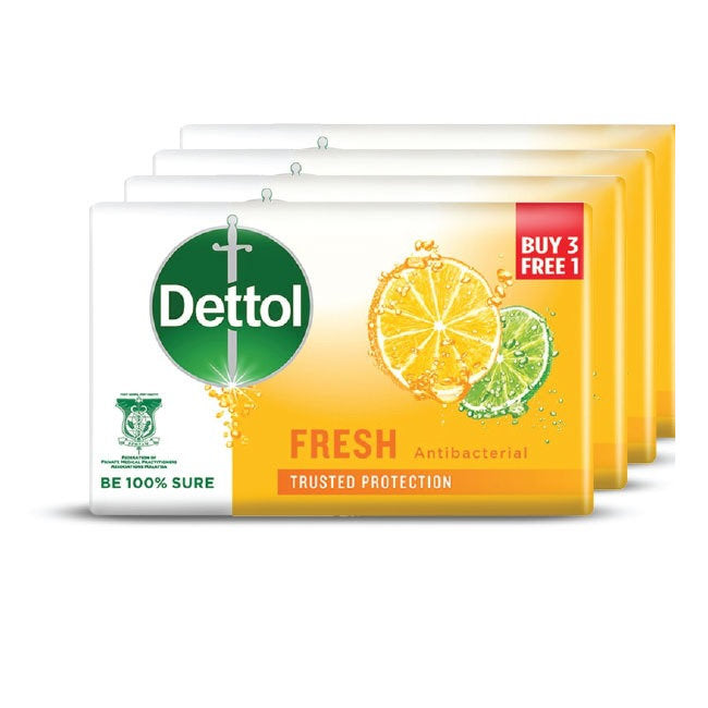 DETTOL BAR SOAP FRESH 100G 4S