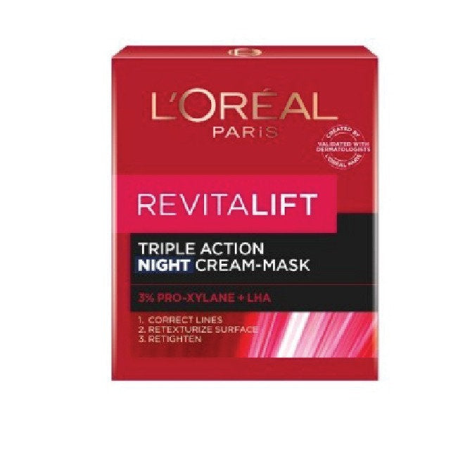 LOREAL REVITALIFT TRIPLE ACTION NIGHT CREAM MASK 50ML