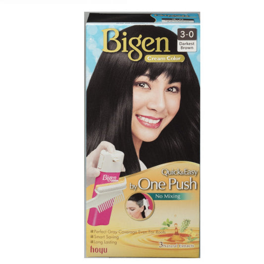 BIGEN ONE PUSH HAIR COLOR 3-0 DARKEST BROWN