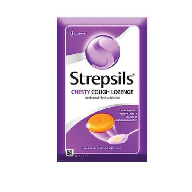 STREPSILS POUCH CHESTY COUGH LOZENGES 8S
