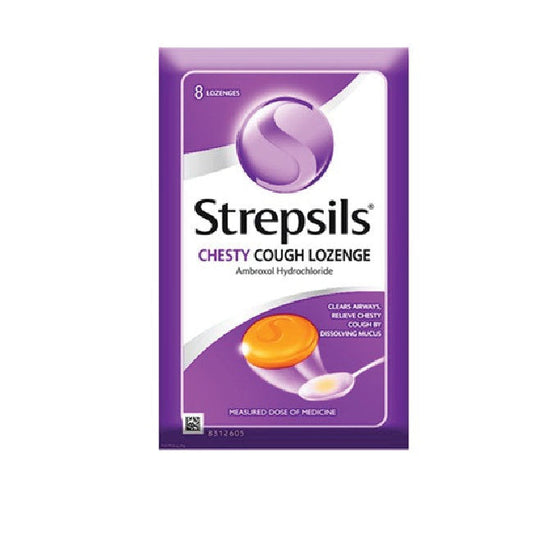 STREPSILS POUCH CHESTY COUGH LOZENGES 8S