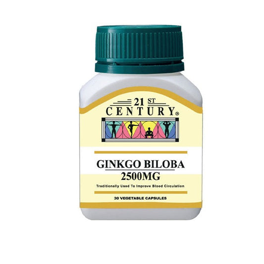 21ST CENTURY GINKGO BILOBA 2500MG 30S