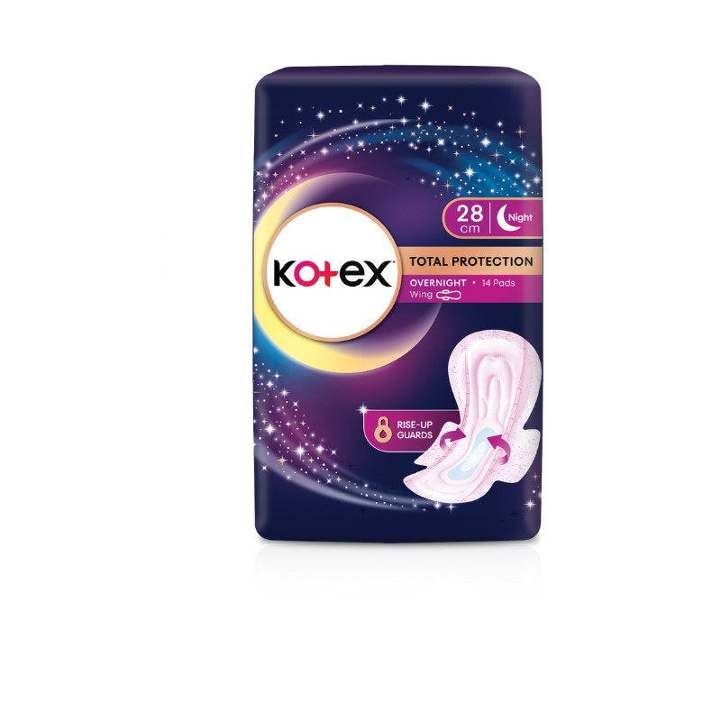 KOTEX PROACTIVE GUARDS OVERNIGHT WING 28CM 14S
