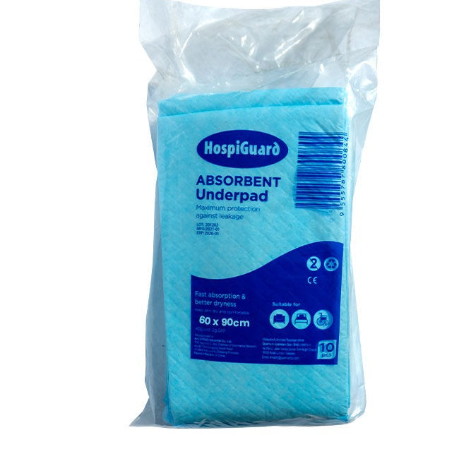 HOSPIGUARD 4PLY UNDERPAD 24IN X 36IN 60CM X 90CM 10S