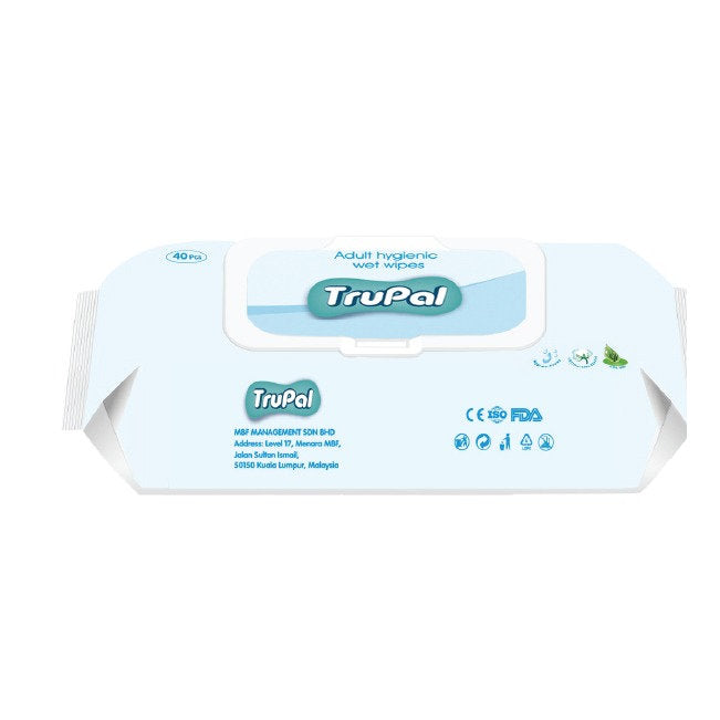 TRUPAL ADULT HYGIENIC WET WIPES 40S