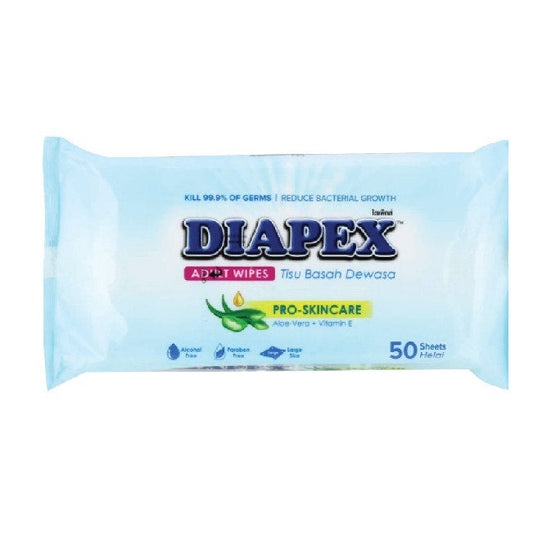 DIAPEX ADULT WIPES PRO-SKINCARE 50S