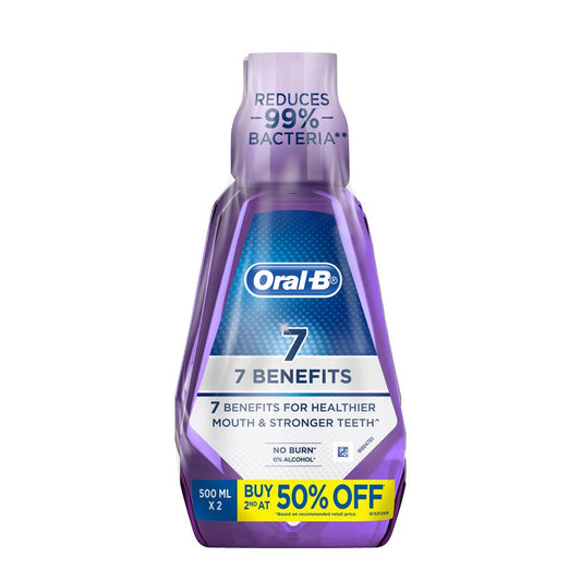 ORAL B 7 BENEFITS  MOUTHWASH 500ML 2S