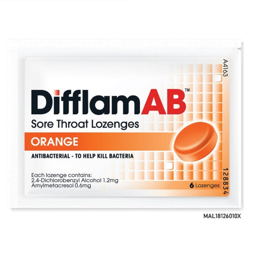 DIFFLAM AB LOZENGES ORANGE 6S