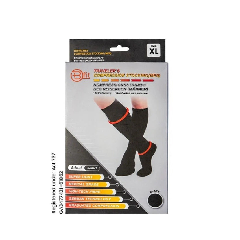 BFIT 5IN1 S162 TRAVEL COMPRESSION SOCK FOR MEN XL