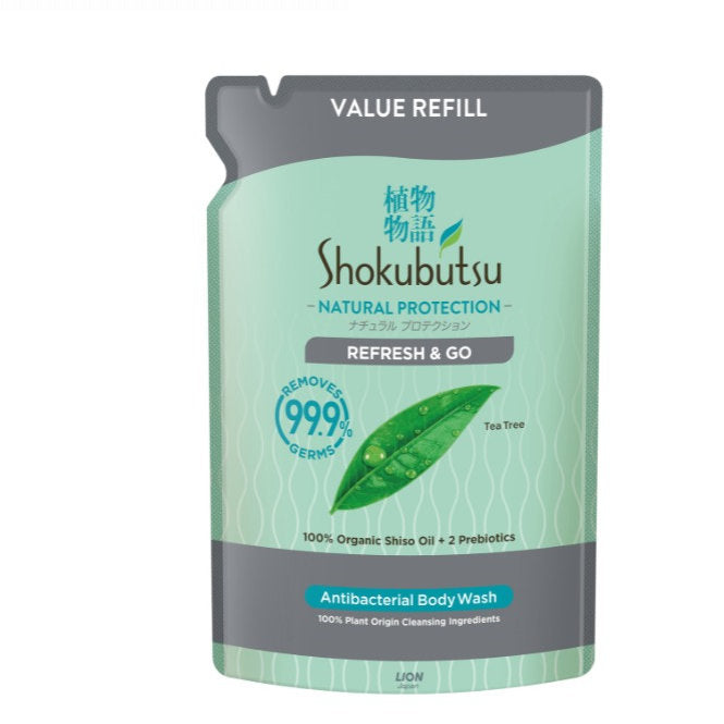 SHOKUBUTSU ANTIBACTERIAL BODY WASH REFRESH & GO REFILL 800G