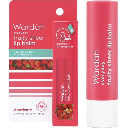 WARDAH EVERYDAY FRUITY SHEER LIP BALM STRAWBERRY 4G