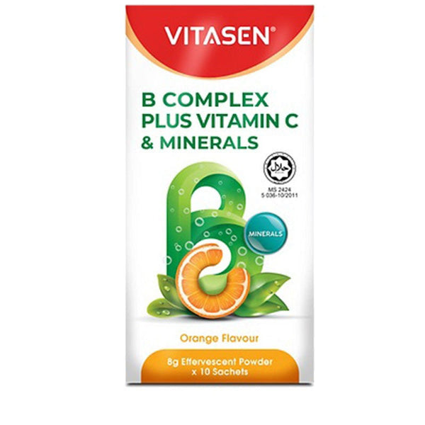 VITASEN B COMPLEX PLUS VITAMIN C & MINERALS EFFERVESCENT POWDER OR 30S