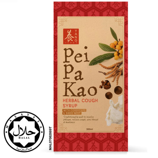 YANG HERBS PEI PA KO WITH CORDYCEPS & BIRD NEST HERBAL SYRUP 300ML