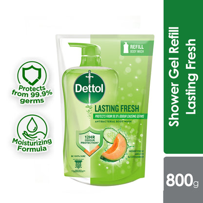 DETTOL SHOWER GEL LASTING FRESH (VALUE REFILL) 800G
