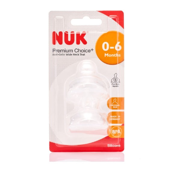 NUK PREMIUM CHOICE SILICONE TEAT S1 S 2S/CARD (NU40709613)