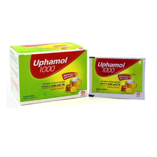 UPHAMOL 1000MG COLD HONEY LEMON SACHET 25S