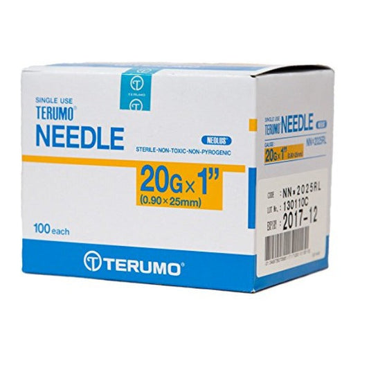 TERUMO NEOLUS NEEDLE 20G X 1IN NN+212RL 5S X 20