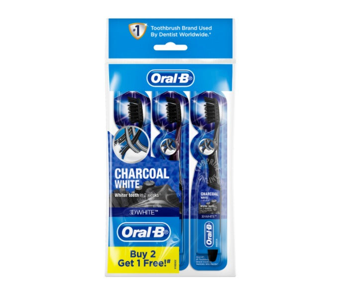 ORAL B TOOTHBRUSH CROSSACTION CHARCOAL 3S