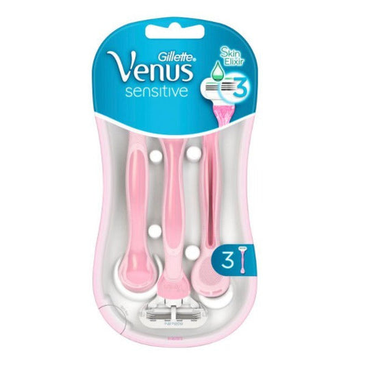 GILLETTE VENUS SENSITIVE 3 BLADES DISPOSABLE RAZOR 3S
