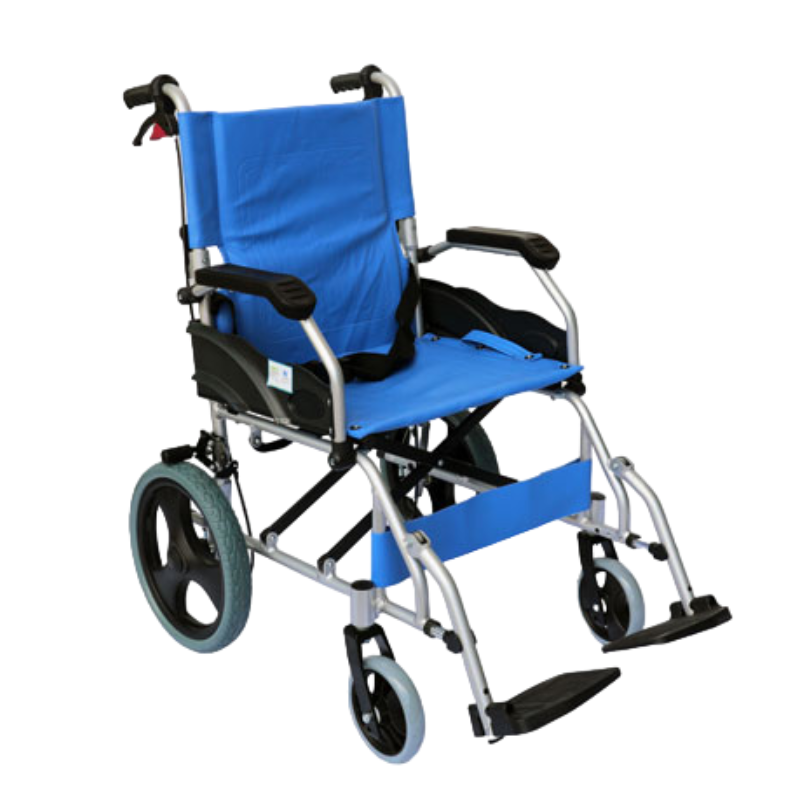 GREEN CITY 12" WHEEL FLIP UP FOOTREST TRAVEL WHEELCHAIR WC803PV