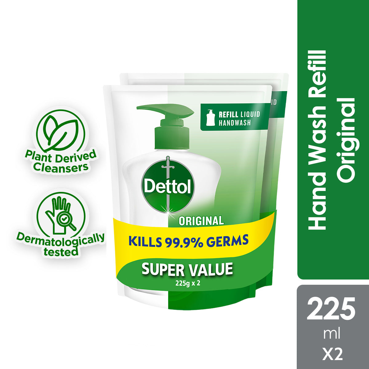 DETTOL HAND SOAP ORIGINAL REFILL 225ML 2S