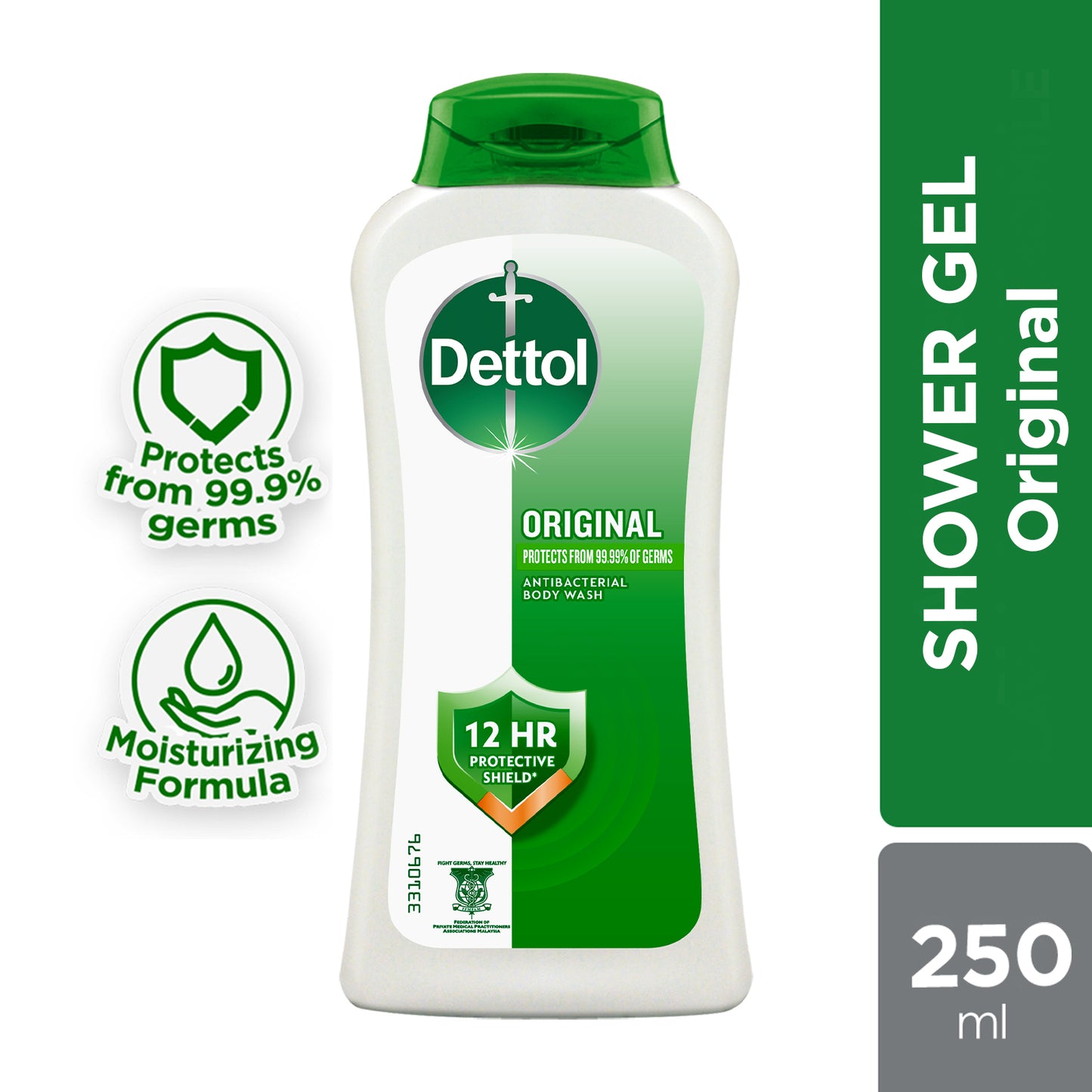DETTOL SHOWER FOAM ORIGINAL 250ML