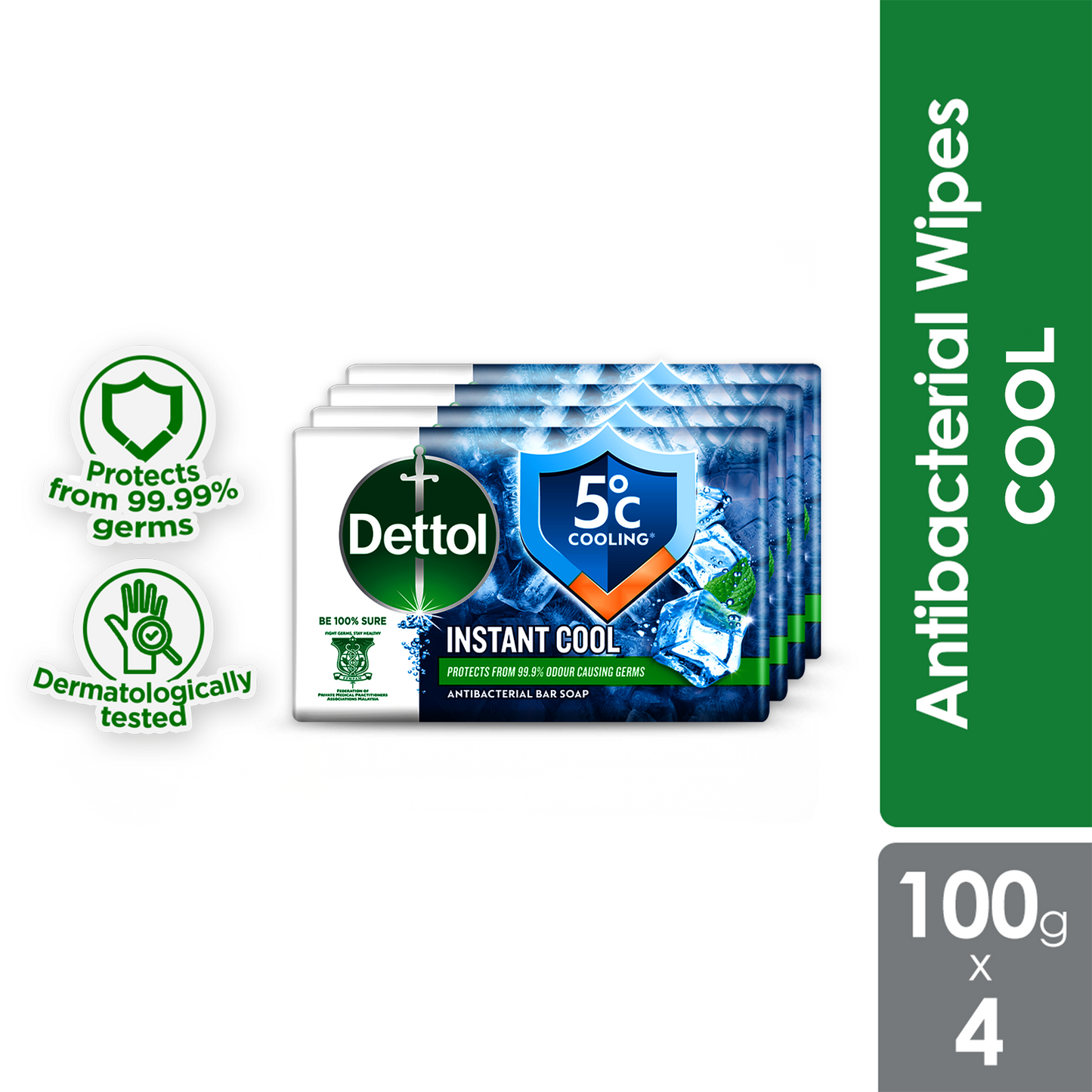 DETTOL BAR SOAP COOL 100G 4S