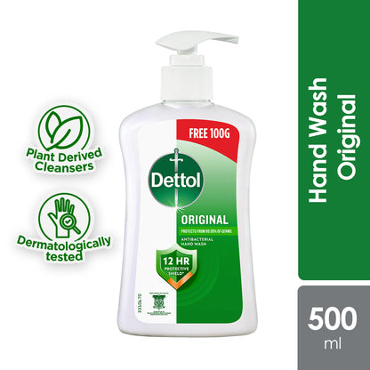 DETTOL ANTIBACTERIAL HAND WASH LIQUID ORIGINAL 400G+100G