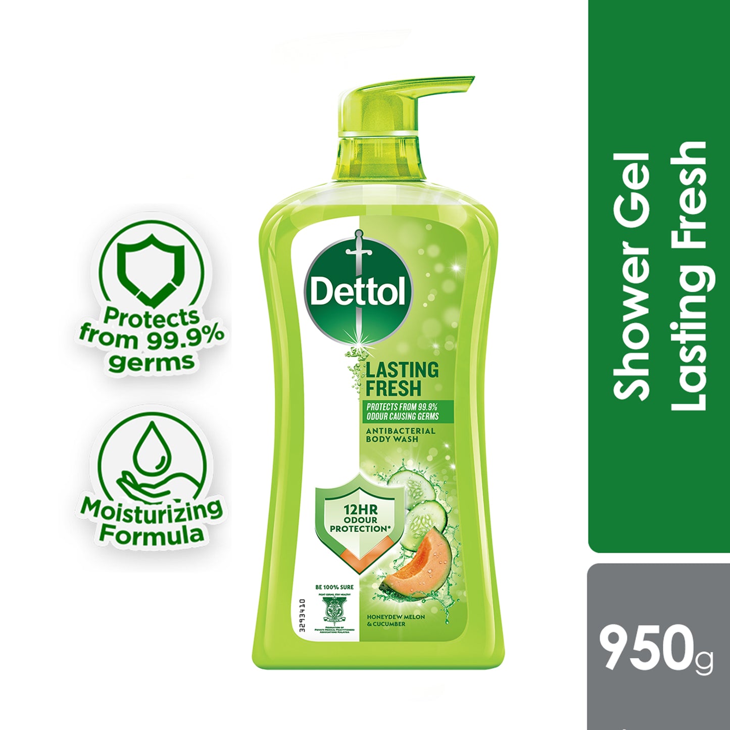 DETTOL SHOWER GEL LASTING FRESH 900G