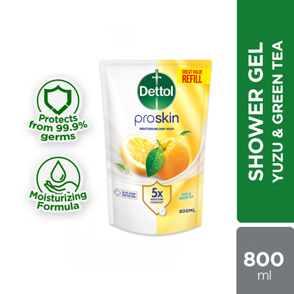 DETTOL SHOWER GEL GREEN TEA & BERGAMOT (VALUE REFILL) 720G