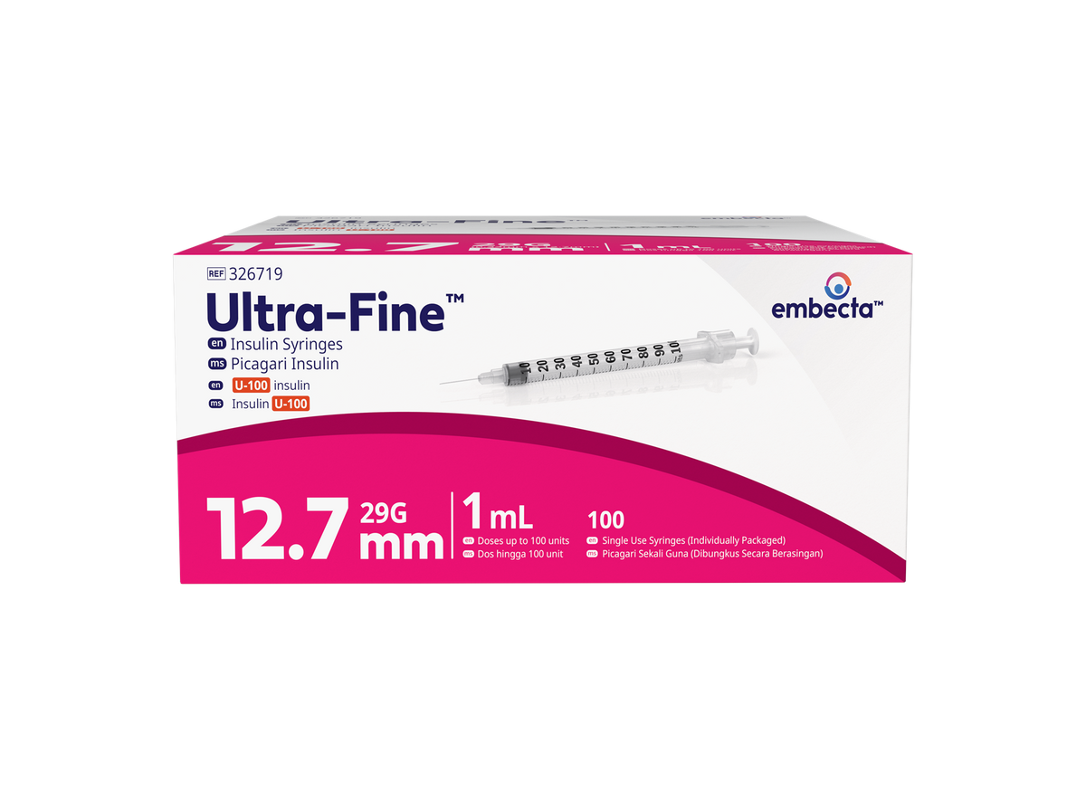 EMBECTA INSULIN SYRINGE 1.0ML 12.7MM 29G (326719) 100S
