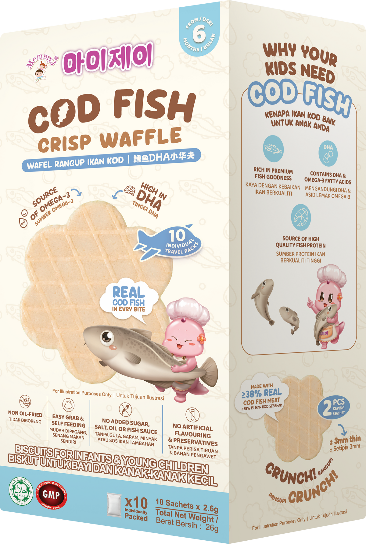 MOMMYJ COD FISH CRISP WAFFLE 26G