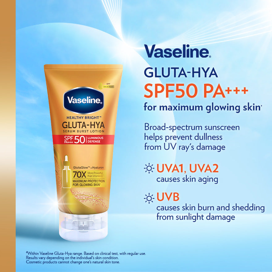 VASELINE GLUTA-HYA SERUM BURST LOTION SPF50 50ML