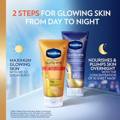 VASELINE GLUTA-HYA SERUM BURST LOTION SPF50 50ML