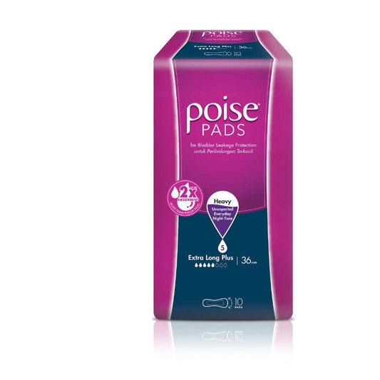 POISE PADS EXTRA LONG PLUS 10S