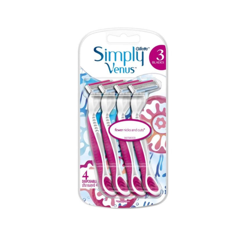 GILLETTE VENUS SIMPLY 3 DISPOSABLE RAZOR 4S