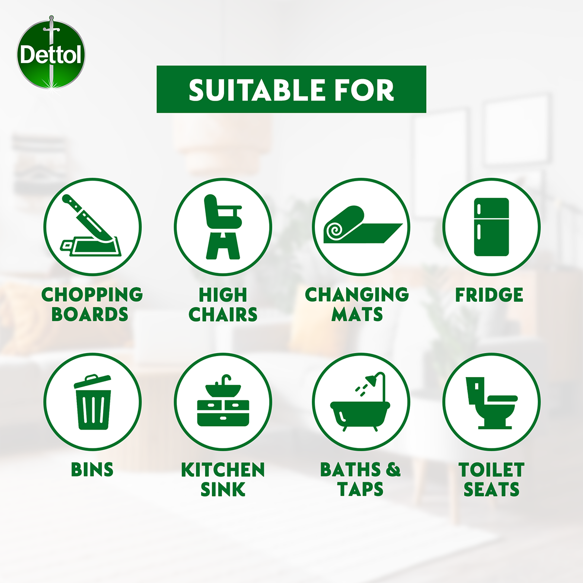 DETTOL ANTIBACTERIAL SURFACE DISINFECTAN TRIGGER SPRAY 500ML