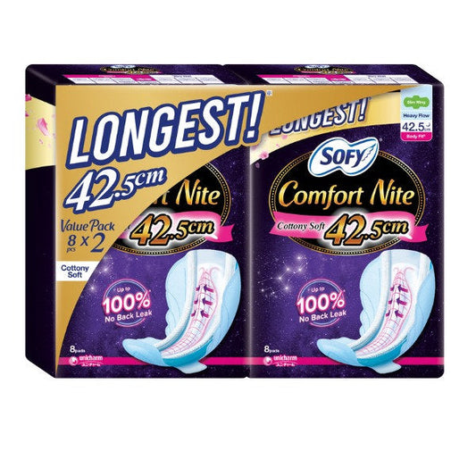 SOFY COMFORT NITE SLIM WING 42.5CM 8SX2